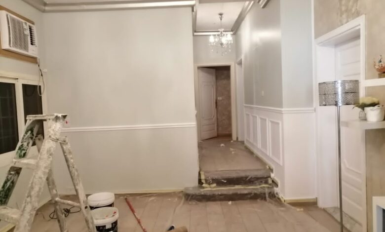 دهن الجدران الخشبية